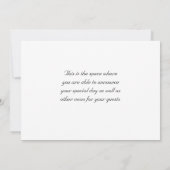 Gardeniaフローラ日付カードの保存 セーブザデート (裏面)