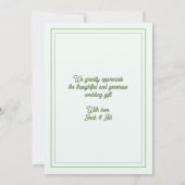 Gardenia Flowers Thank You Message Card 招待状 (裏面)