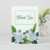 Gardenia Flowers Thank You Message Card 招待状 (スタンド正面)