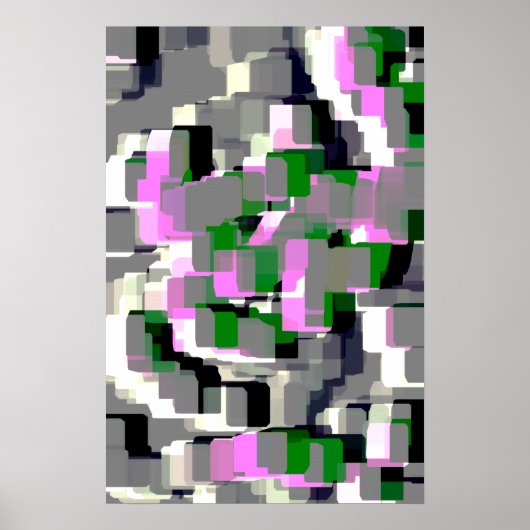 "Gardenias"幾何学芸術 ポスター (正面)