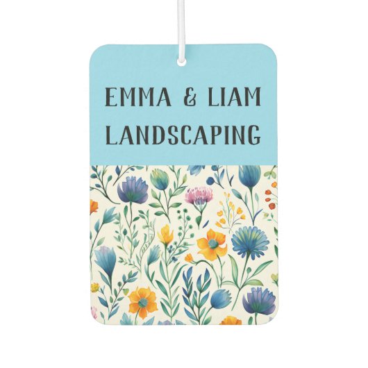 Gardening Business QR Code Promotional Branding カーエアーフレッシュナー (正面)