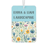 Gardening Business QR Code Promotional Branding カーエアーフレッシュナー (裏面)