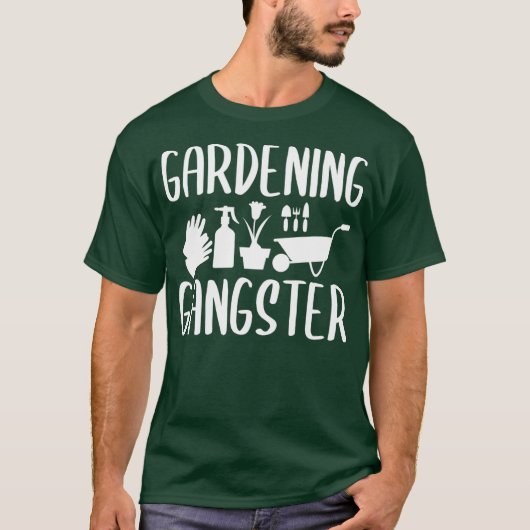 Gardening Gangster Funny Gardener Garden Plant Tシャツ (正面)