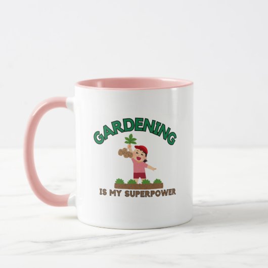 Gardening "Gardening Is My Superpower" Coffee Cup マグカップ (左)