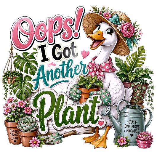 Gardening Goose Oops Got Another Plant Tシャツ