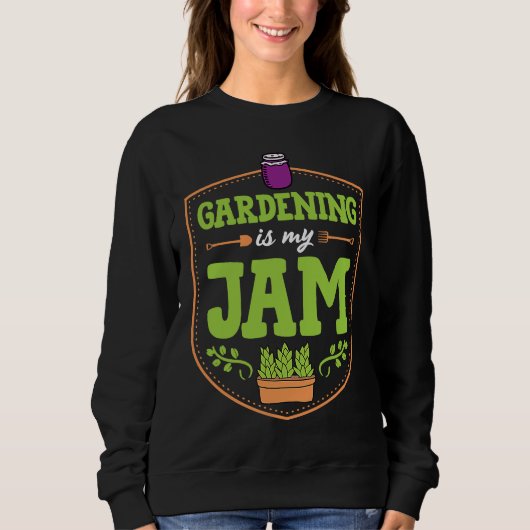 Gardening Is My Jam Funny Cute Fruit Container Gar スウェットシャツ (正面)