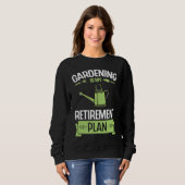 Gardening Is My Retirement Plan Funny Cute Plant L スウェットシャツ (正面フル)