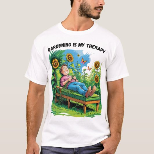 Gardening Is My Therapy T-Shirt Tシャツ (正面)