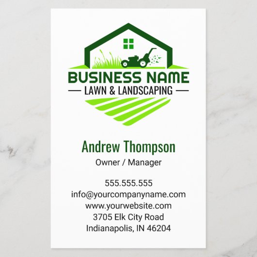 Gardening Lawn Care Landscaping Green Grass チラシ (正面)