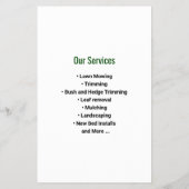 Gardening Lawn Care Landscaping Green Grass チラシ (裏面)