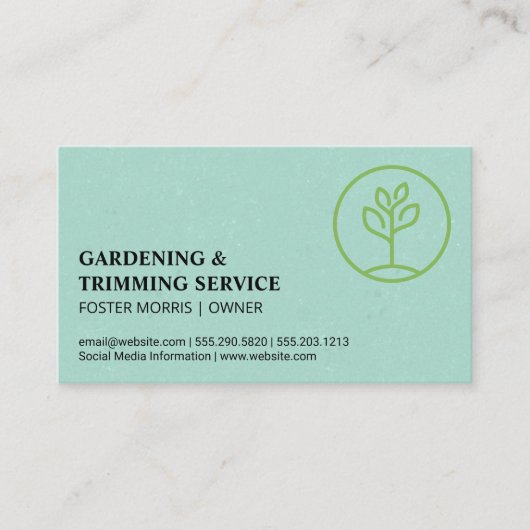Gardening Logo | Sprouting Plant 名刺 (正面)