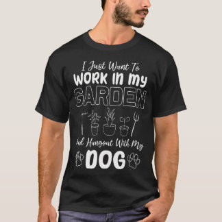 Gardening Women Men Funny Garden Gardener Dog Love Tシャツ