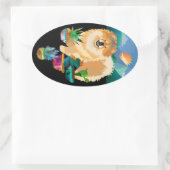 GARDENS MAKE MEスマイルの大きな楕円形のステッカー 楕円形シール (バッグ)