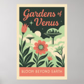 Gardens of Venus – Retro Space Botanical ポスター (正面)