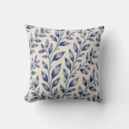Gardens Syracuse Blue Foliage Pattern Cushion クッション