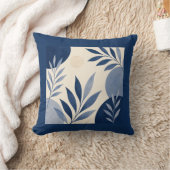 Gardens Syracuse Ivory Blue Foliage Cushion クッション (ブランケット)