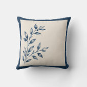Gardens Syracuse Minimalist Blue Leaf Cushion クッション (裏面)