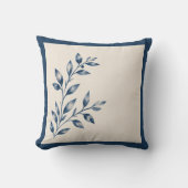 Gardens Syracuse Minimalist Blue Leaf Cushion クッション (正面)