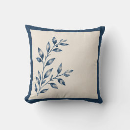 Gardens Syracuse Minimalist Blue Leaf Cushion クッション