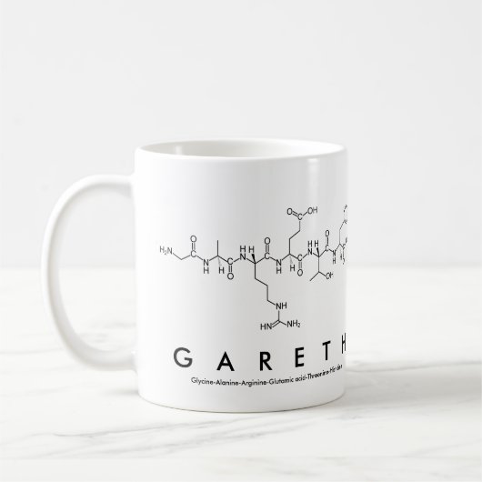 Garethのペプチッド名前のマグ コーヒーマグカップ (左)