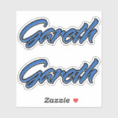Gareth Name blue Aufkleber Sticker Stickerset シール (シート)