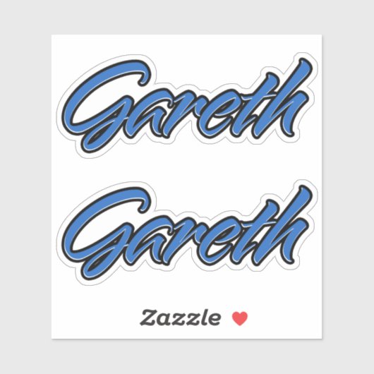 Gareth Name blue Aufkleber Sticker Stickerset シール (シート)