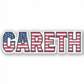 Gareth Name Vorname USA Sticker Stickerset シール (正面)