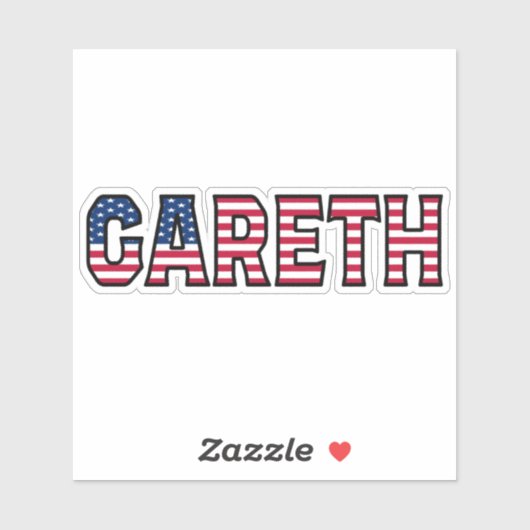Gareth Name Vorname USA Sticker Stickerset シール (シート)