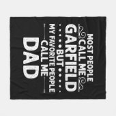 GARFIELDギフト名おもしろい父の日パーソナライズされたM フリースブランケット (正面(横))