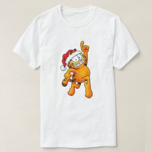 Garfield enthusiastically celebrates Christmas Tシャツ (デザイン正面)