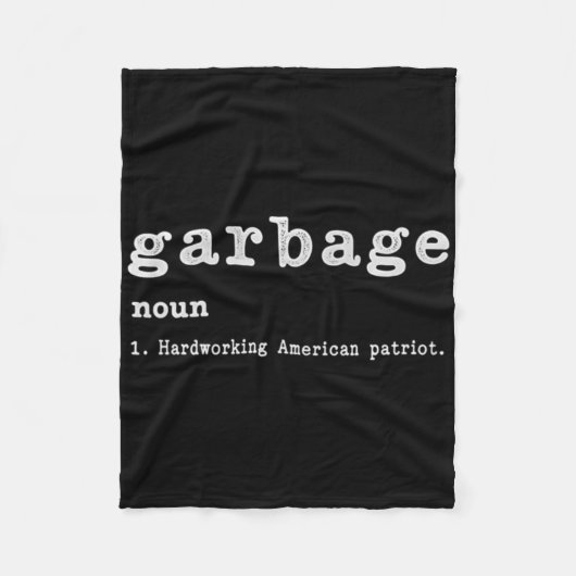 Garge Noun Hardworking American Trump 2024 Support フリースブランケット (正面)