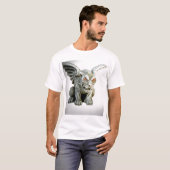 gargoyle1_white/bgrnd tシャツ (正面フル)