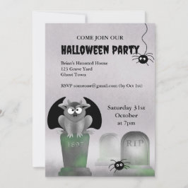 Gargoyle Halloween Party Invitation 招待状