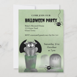 Gargoyle Halloween Party Invitation 招待状