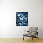 Gargoyle In Gothic City At Night タペストリー (インサイチュ)