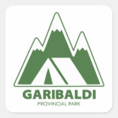 Garibaldi Provincial Park Mountains Camping スクエアシール (正面)