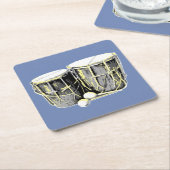 Garifunaのドラムコースター スクエアペーパーコースター (アングル)