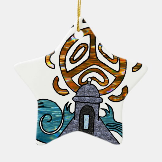 garita del Diablo y SOL Taino セラミックオーナメント (正面)