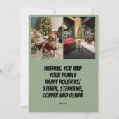 Garland and Berries Happy Holidays Card シーズンカード (裏面)