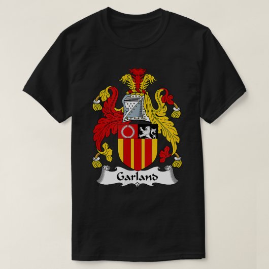 Garland Coat of Arms  Family Crest  Tシャツ (デザイン正面)
