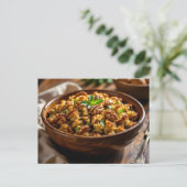 Garlic and Walnut Stuffing Recipe Card ポストカード (スタンド正面)