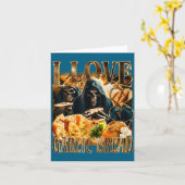 Garlic Bread Food Lover Funny Skeleton Meme Humor  カード (黄色い花)