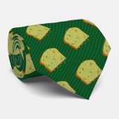 Garlic Bread funny food custom color background ネクタイ (ロール)