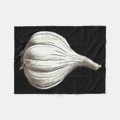 Garlic Lazy Easy Funny Matching Halloween Costume フリースブランケット (正面(横))