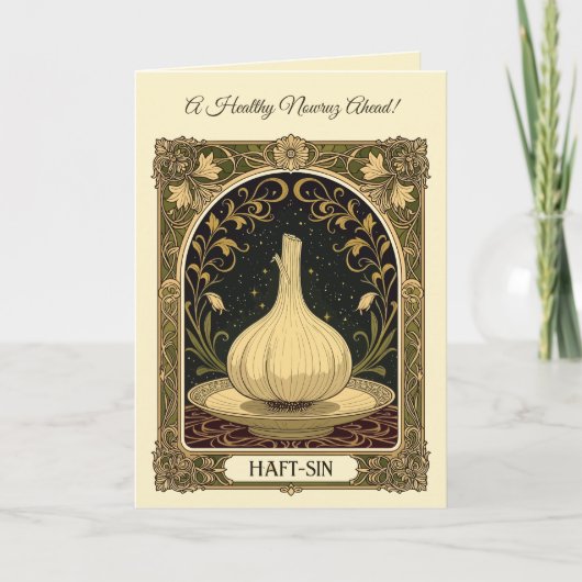 Garlic of Health Haft Sin Nowruz Tradition カード (正面)