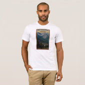 Garmisch -町の上のZugspitze Tシャツ (正面フル)