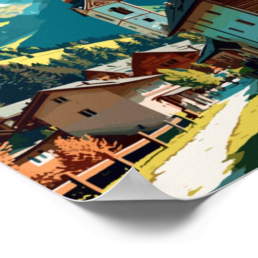 Garmisch Partenkirchenドイツのヴィンテージ旅行 ポスター (角)