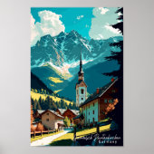Garmisch Partenkirchenドイツのヴィンテージ旅行 ポスター (正面)