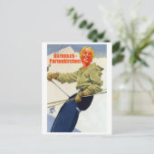 Garmisch - Partenkirchen, Girl on a Ski Lift ポストカード (スタンド正面)