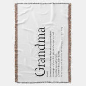 Garnama Definition白黒のモダンおもしろい スローブランケット (正面縦)